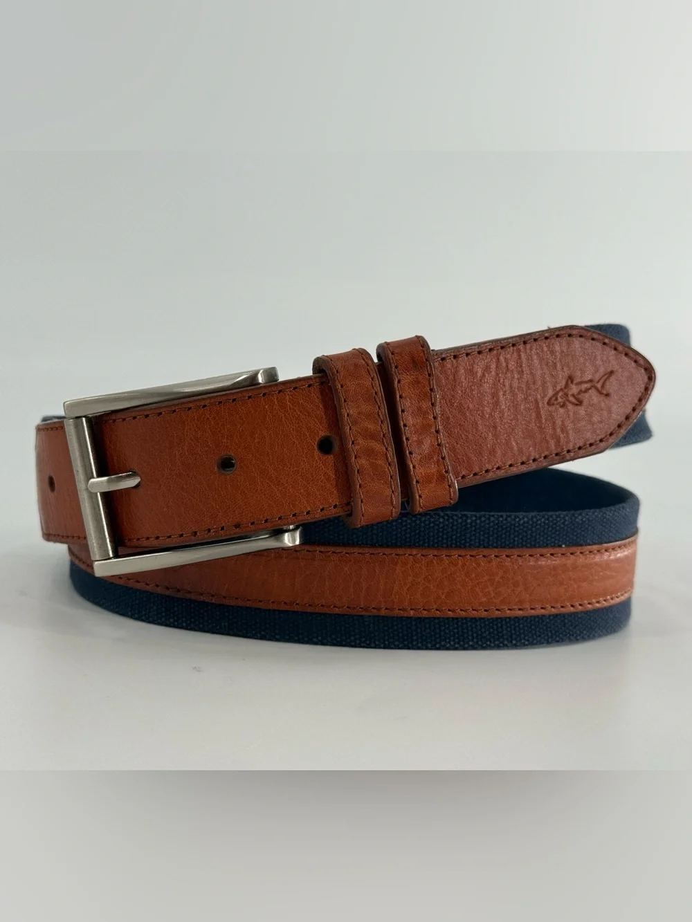Greg Norman Canvas & Leather Men’s Casual Belt 40